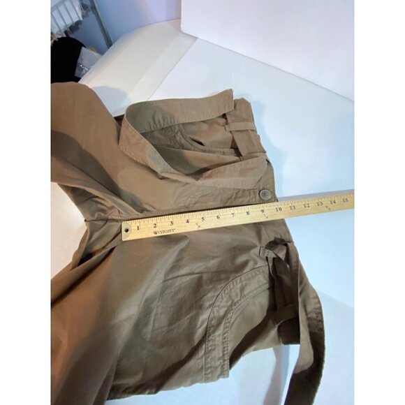 New Izod Cropped Pants with Matching Belt and Ruched Hem Women’s Size 10 Brown - Picture 9 of 12